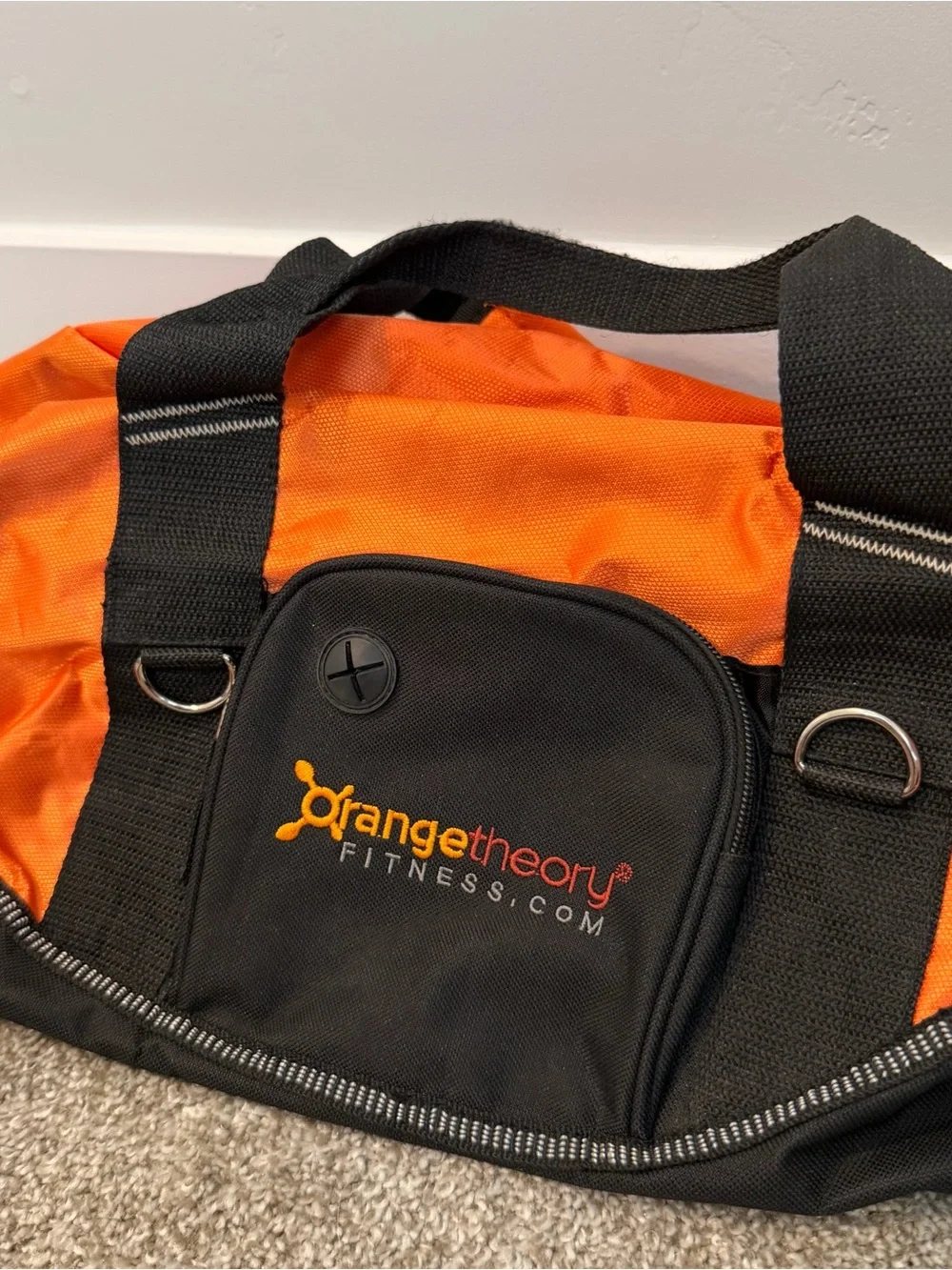 Orange Theory Fitness Bag Orange Black Small Gym Bay Duffel Bag Workout Handles